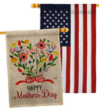 My Heart Bouquet - Mothers Day Summer Vertical Impressions Decorative Flags HG130371 Made In USA