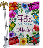 Feliz Dia De La Madre - Mothers Day Summer Vertical Impressions Decorative Flags HG120099 Made In USA