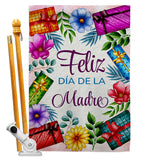 Feliz Dia De La Madre - Mothers Day Summer Vertical Impressions Decorative Flags HG120099 Made In USA