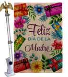 Feliz Dia De La Madre - Mothers Day Summer Vertical Impressions Decorative Flags HG120099 Made In USA