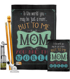 The World Mom - Mother's Day Summer Vertical Impressions Decorative Flags HG115122 Made In USA