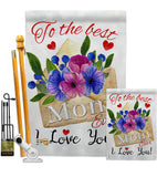 To the Best Mom - Mother's Day Summer Vertical Impressions Decorative Flags HG115137 Made In USA