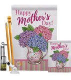 Mother Day Hydrangeas - Mother's Day Summer Vertical Impressions Decorative Flags HG115149 Made In USA