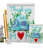 Thank you Mom - Mother's Day Summer Vertical Impressions Decorative Flags HG115167 Made In USA