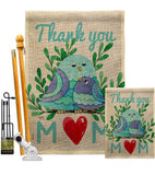 Thank you Mom - Mother's Day Summer Vertical Impressions Decorative Flags HG115167 Made In USA