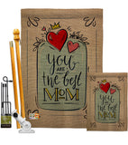 The Best Mom - Mother's Day Summer Vertical Impressions Decorative Flags HG137162 Made In USA