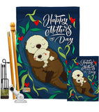 Otter Mother Day - Mother's Day Summer Vertical Impressions Decorative Flags HG137181 Made In USA