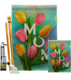 Happy Mom's Day - Mother's Day Summer Vertical Impressions Decorative Flags HG192367 Made In USA