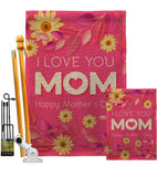 Happy Mother's Day - Mother's Day Summer Vertical Impressions Decorative Flags HG192368 Made In USA