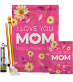 Happy Mother's Day - Mother's Day Summer Vertical Impressions Decorative Flags HG192368 Made In USA