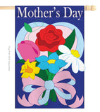 Mother's Day - Mother's Day Summer Vertical Applique Decorative Flags HG115061