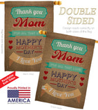 Thanks Mom - Mother's Day Summer Vertical Impressions Decorative Flags HG115099 Made In USA