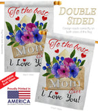 To the Best Mom - Mother's Day Summer Vertical Impressions Decorative Flags HG115137 Made In USA