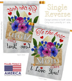 To the Best Mom - Mother's Day Summer Vertical Impressions Decorative Flags HG115137 Made In USA