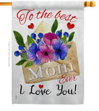 To the Best Mom - Mother's Day Summer Vertical Impressions Decorative Flags HG115137 Made In USA