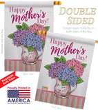 Mother Day Hydrangeas - Mother's Day Summer Vertical Impressions Decorative Flags HG115149 Made In USA