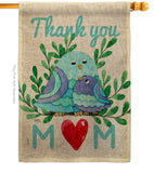 Thank you Mom - Mother's Day Summer Vertical Impressions Decorative Flags HG115167 Made In USA