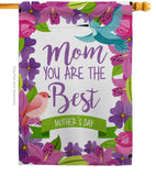 Mom Are Best - Mother's Day Summer Vertical Impressions Decorative Flags HG115229 Made In USA