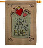 The Best Mom - Mother's Day Summer Vertical Impressions Decorative Flags HG137162 Made In USA