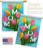 Happy Mom's Day - Mother's Day Summer Vertical Impressions Decorative Flags HG192367 Made In USA