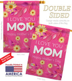 Happy Mother's Day - Mother's Day Summer Vertical Impressions Decorative Flags HG192368 Made In USA