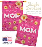 Happy Mother's Day - Mother's Day Summer Vertical Impressions Decorative Flags HG192368 Made In USA