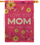 Happy Mother's Day - Mother's Day Summer Vertical Impressions Decorative Flags HG192368 Made In USA