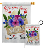 To the Best Mom - Mother's Day Summer Vertical Impressions Decorative Flags HG115137 Made In USA