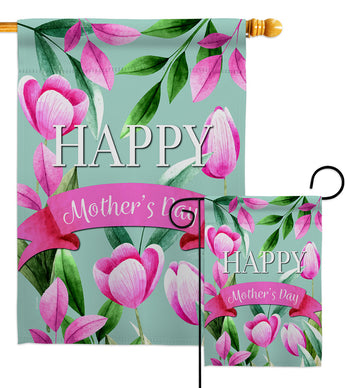 Happy Mother's Day - Mother's Day Summer Vertical Impressions Decorative Flags HG115173 Made In USA