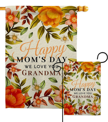 Love Mom & Grandma - Mother's Day Summer Vertical Impressions Decorative Flags HG115240 Made In USA