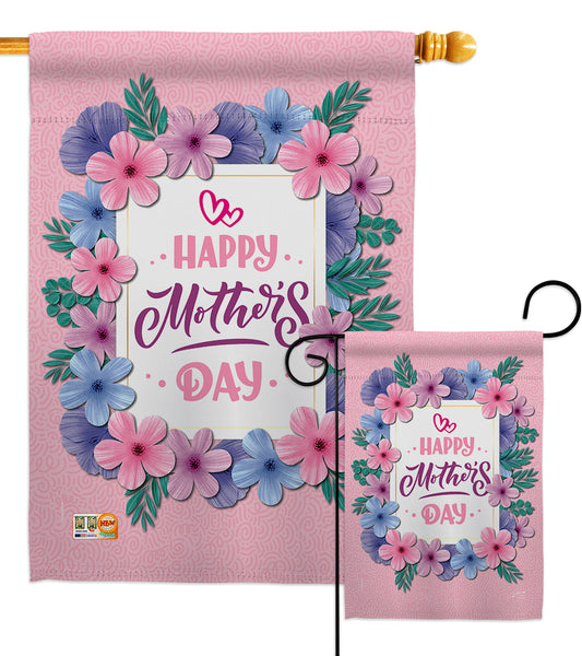 Pink Mother Day - Mother's Day Summer Vertical Impressions Decorative Flags HG137178 Made In USA