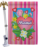 Mamá - Mother's Day Summer Vertical Impressions Decorative Flags HG115078S Made In USA