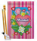 Mamá - Mother's Day Summer Vertical Impressions Decorative Flags HG115078S Made In USA