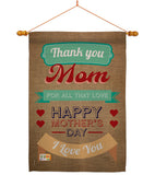 Thanks Mom - Mother's Day Summer Vertical Impressions Decorative Flags HG115099 Made In USA