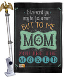 The World Mom - Mother's Day Summer Vertical Impressions Decorative Flags HG115122 Made In USA