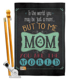 The World Mom - Mother's Day Summer Vertical Impressions Decorative Flags HG115122 Made In USA