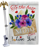 To the Best Mom - Mother's Day Summer Vertical Impressions Decorative Flags HG115137 Made In USA