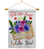 To the Best Mom - Mother's Day Summer Vertical Impressions Decorative Flags HG115137 Made In USA