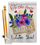 To the Best Mom - Mother's Day Summer Vertical Impressions Decorative Flags HG115137 Made In USA