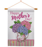 Mother Day Hydrangeas - Mother's Day Summer Vertical Impressions Decorative Flags HG115149 Made In USA