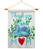 Thank you Mom - Mother's Day Summer Vertical Impressions Decorative Flags HG115167 Made In USA