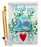 Thank you Mom - Mother's Day Summer Vertical Impressions Decorative Flags HG115167 Made In USA