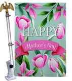 Happy Mother's Day - Mother's Day Summer Vertical Impressions Decorative Flags HG115173 Made In USA