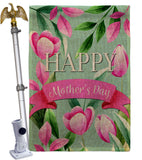 Happy Mother's Day - Mother's Day Summer Vertical Impressions Decorative Flags HG115173 Made In USA