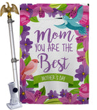 Mom Are Best - Mother's Day Summer Vertical Impressions Decorative Flags HG115229 Made In USA