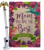 Mom Are Best - Mother's Day Summer Vertical Impressions Decorative Flags HG115229 Made In USA