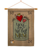 The Best Mom - Mother's Day Summer Vertical Impressions Decorative Flags HG137162 Made In USA