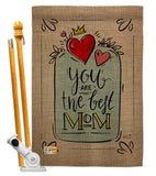 The Best Mom - Mother's Day Summer Vertical Impressions Decorative Flags HG137162 Made In USA