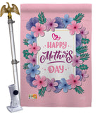 Pink Mother Day - Mother's Day Summer Vertical Impressions Decorative Flags HG137178 Made In USA
