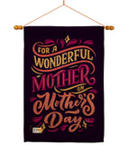 Wonderful Mother - Mother's Day Summer Vertical Impressions Decorative Flags HG137187 Made In USA